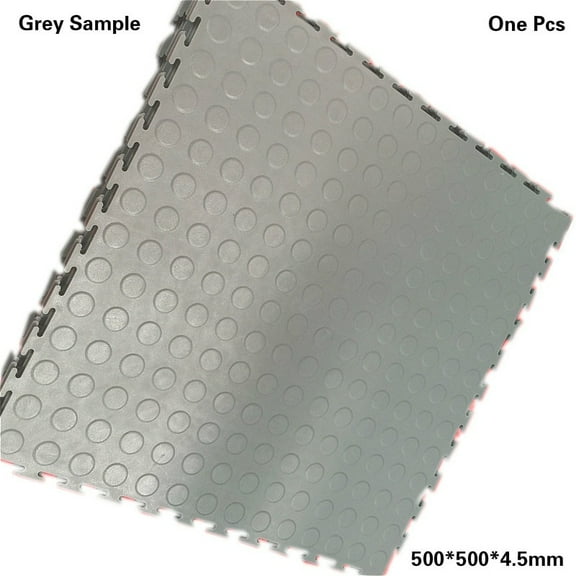 One Pcs 500 x 500 x 4.5mm PVC Flooring Tile Flexible Interlocking Garage Floor Tile Mat Non-slip For Gym Workshop Corridor