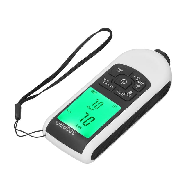 Paint Thickness Gauge, 0-2000um High Accuracy 2 Units Wide Application Digital Display Coating Tester For Vehicle