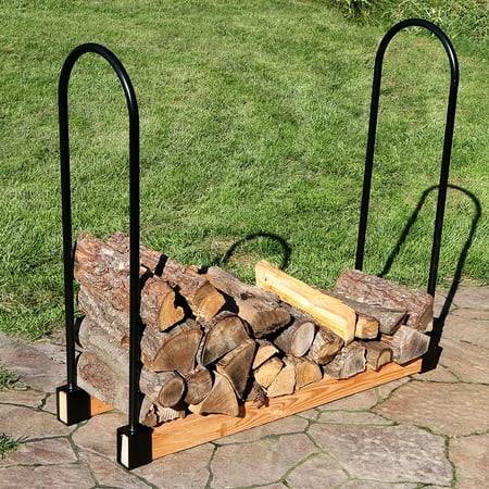 - Sunnydaze Steel Adjustable Firewood Log Rack Bracket Kit- Adjusts Up to 16 Feet Wide