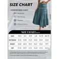 thumbnail image 4 of EMMIOL Women's High Waisted Tiered Denim Maxi Skirt Vintage A-Line Swing Jean Skirt with Pockets Casual Boho Style, 4 of 10