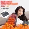 thumbnail image 3 of 150x65cm Electric Blanket 220V/110V Heated Throw Blanket Flannel Blanket Mattress 2 Heat Settings with Switch Winter Body Warmer, 3 of 5
