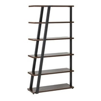 Pemberly Row Contemporary 5 Shelf Bookshelf in Southern Tobacco
