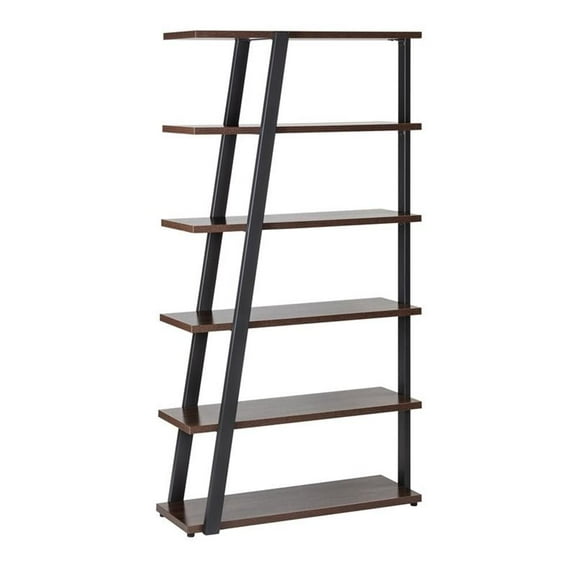 UrbanPro Contemporary 5 Shelf Bookshelf in Southern Tobacco
