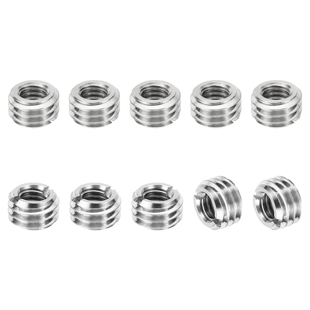 Unique Bargains Adaptateurs de Filetage Manchon Écrou Réducteur M10*1.5 Mâle vers M6*1 Femelle Insert de Réparation Écrou Vis Réducteur 6mm 10 Pcs