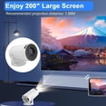 thumbnail image 4 of Projecteur Intelligent avec Télécommande 720P Natif Auto Keystone Mise au Point Manuelle Projecteur Réglable 270 pour la Maison, 4 of 7