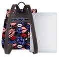 thumbnail image 3 of Lsque American With Lips Pattern Womens Backpack Purse Leather Backpack Purse for Women Travel Fashion Backpack Designer Ladies Shoulder Bags, 3 of 4