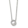 thumbnail image 1 of 925 Sterling Silver Polished Cubic Zirconia Necklace, 1 of 2