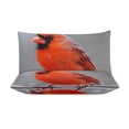 thumbnail image 3 of 3 Pcs Soft Bedding Set, Includes 1 Duvet Cover with Zipper And 2 Pillow,Shams Red Bird Northern Cardinal King(102"×90"), 3 of 8