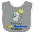 thumbnail image 3 of Inktastic I Support Down Syndrome Awareness Elephant with Balloon Boys or Girls Baby Bib, 3 of 4