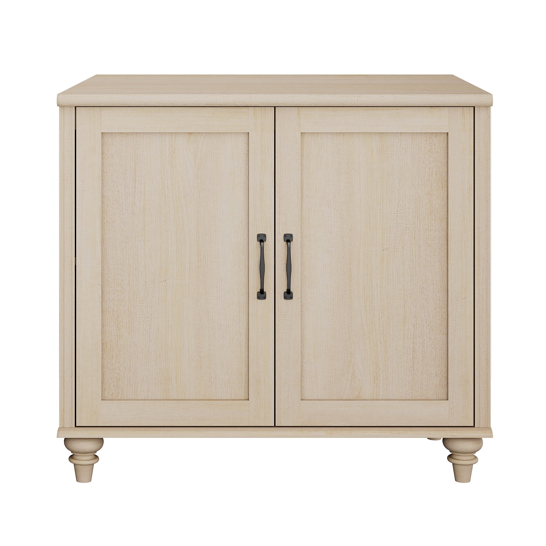 Farmhouse TV Stand For 43 Inch TV With 2 Wood Doors, Wood Universal TV Stand With Storage Cabinets, Entertainment Center TV Console Table For Living Room, Bedroom, Beige