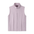 thumbnail image 3 of Fleece Vest for Women Full Zip Jacket Sleeveless Stand Collar Warm Fall Winter Outerwear Coat with Pockets (XL, Purple), 3 of 8