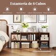 thumbnail image 4 of Librero Organizador de 8 Cubos, Libreros Minimalista Abierta Reversibl, Bookshelf para Oficina o Sala de Estar, 120 * 30 * 60CM Marrón, 4 of 5
