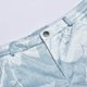 thumbnail image 5 of Gibobby Jeans dama cintura alta Pantalones de mezclilla con abertura y estampado floral ligero de verano a la moda y elegante para mujer(Blanco,G), 5 of 5