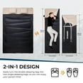 thumbnail image 6 of FUNDANGO 2 Person Sleeping Bag with Pillows for Adults Black Double Camping Sleeping Bags 220*150cm, Queen Size Two Person Sleeping Bags with Compression Sack 39.2°F-62.6°F, 6.1lbs, Black, 6 of 12