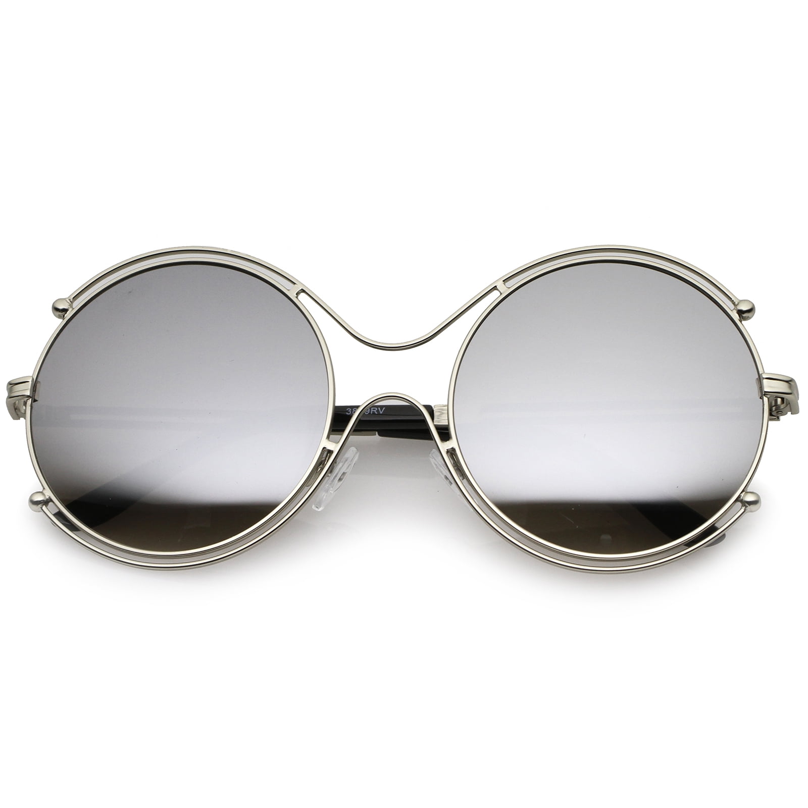 sunglass.la sunglassLA Oversize Wire Rimmed Temple Cutout Colored