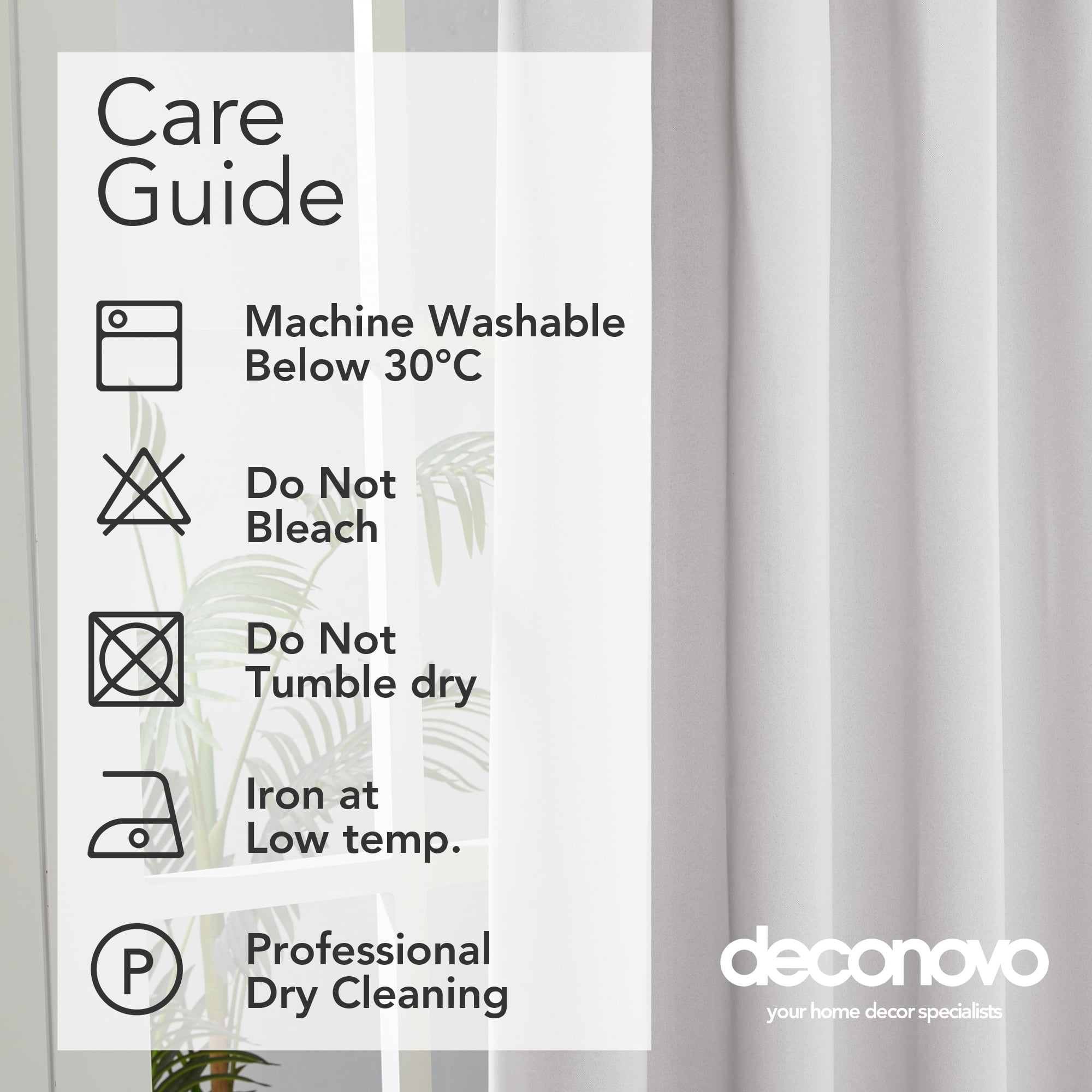 ZOPZO Bedroom Blackout Curtains Rod Pocket Noise Reducing Window Curtains for Living Room 52 x 72 inch Grayish White 2 Pieces