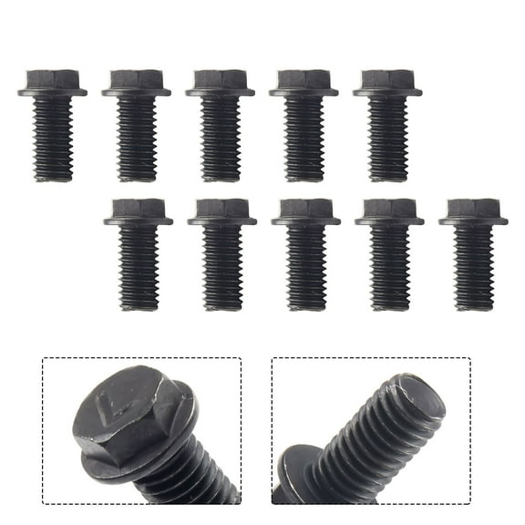 10pcs Saw Blade Screw M8 M7 M6 Left Hand Thread Hex Flange 6mm 7mm 8mm Cutting Machine High Strength And Hardness Tool Parts