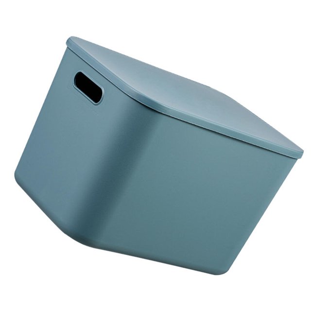unbranded 1Ud Cesta De Almacenamiento Para Snacks Azul Caja Plástica Para Uso En Escritorio
