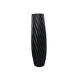thumbnail image 2 of Jarrón de plástico negro retorcido para flores – Jarrón decorativo negro mate y acanalado moderno para decoración minimalista del hogar, salón, estantería u oficina, 2 of 7