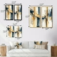 thumbnail image 4 of Designart "Contemporary Blue and Gold Abstraction III" Abstract Transitional Wall Art Set Of 2 - Blue Abstract Canvas Set For Living Room Decor, 4 of 7