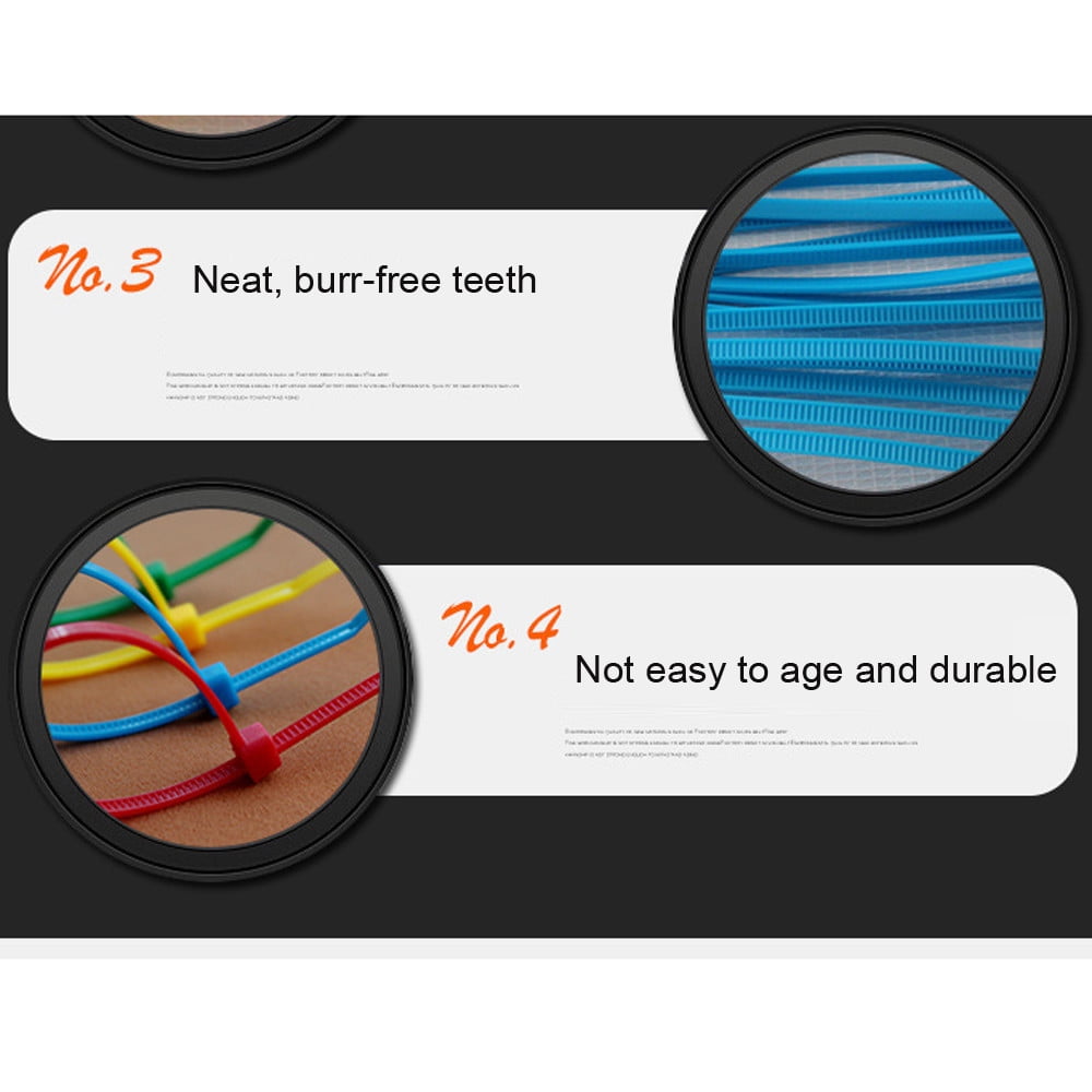 ZZkhGo Pack of 100 Premium Nylon Zip Ties Cable Ties Heavy Duty UV Stable Assorted Lengths Weather Resistant