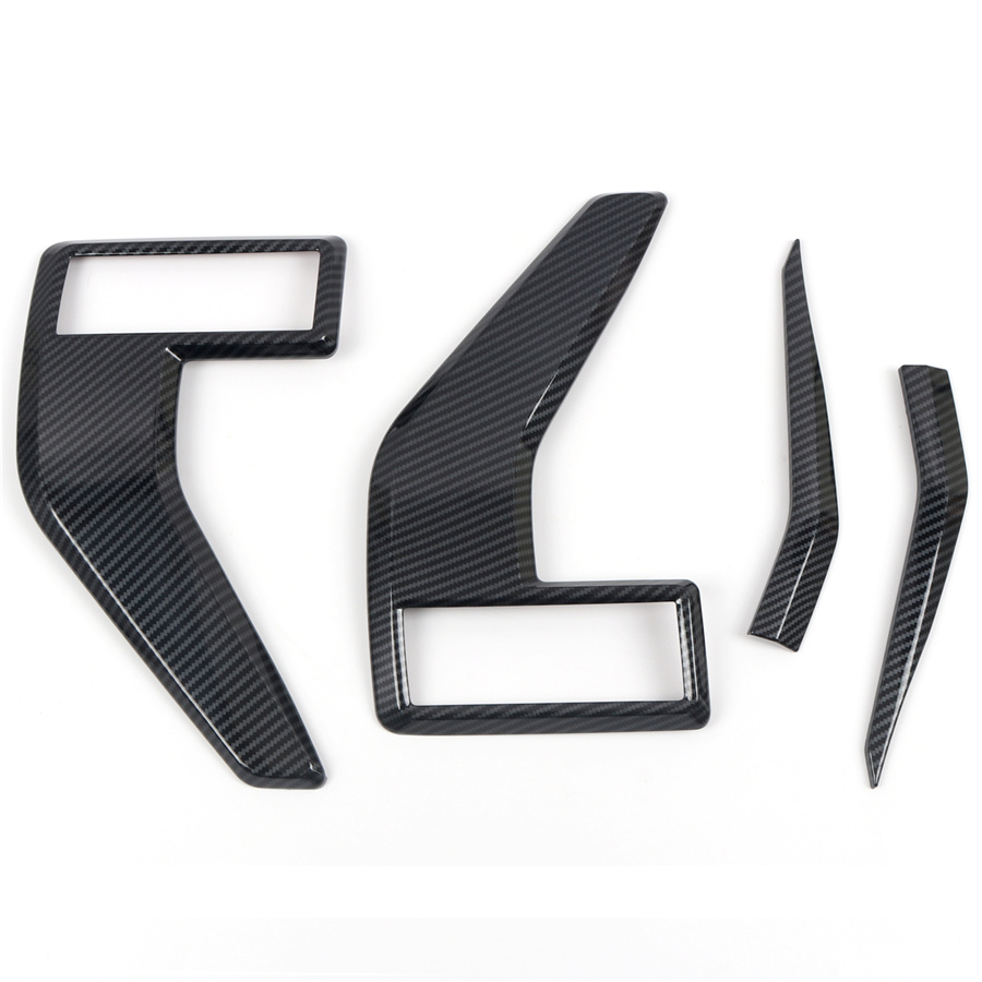 Phyun Carbon Fiber Look Side Fender Badge Emblem Cover Trims For 2021