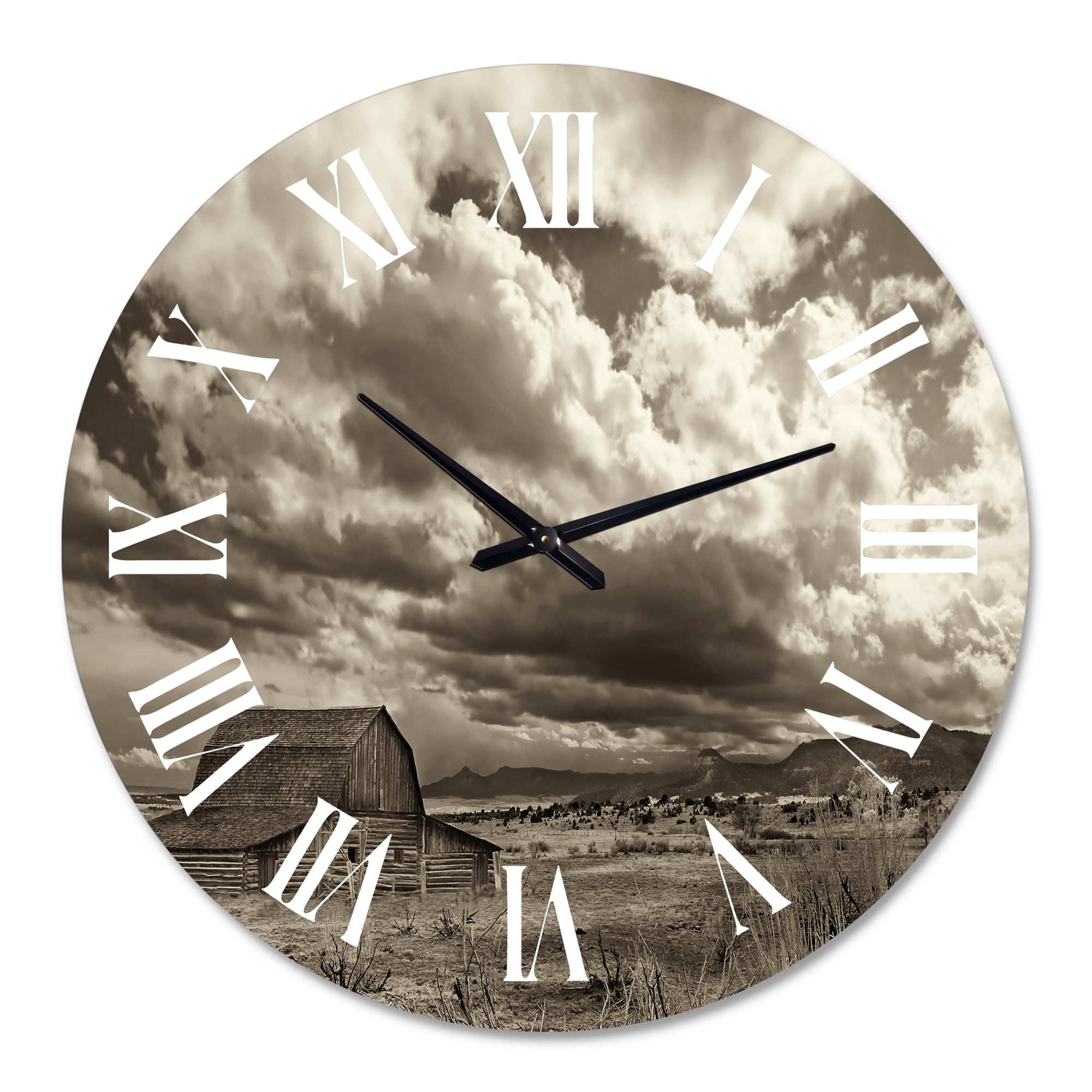 Designart 'After The Rain On The Prairie' Traditional Wall Clock