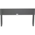 thumbnail image 4 of Bowery Hill Solid Wood Gray Headboard Adjustable USB Charging Station 80.75" x 37.25" Unassembled, 4 of 5