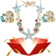 thumbnail image 1 of Collar de perlas de estrella de mar de concha, collar de perlas de estrella de mar boho, collar con colgante de océano, regalo de joyería para mujeres (azul-B), 1 of 6