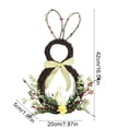 thumbnail image 3 of Decoraciones de Pascua, adornos de Pascua, regalos de Pascua, corona de ratán con forma de conejito de Pascua, guirnalda para fiestas de Pascua y decoración festiva. Anillo decorativo de plástico., 3 of 6