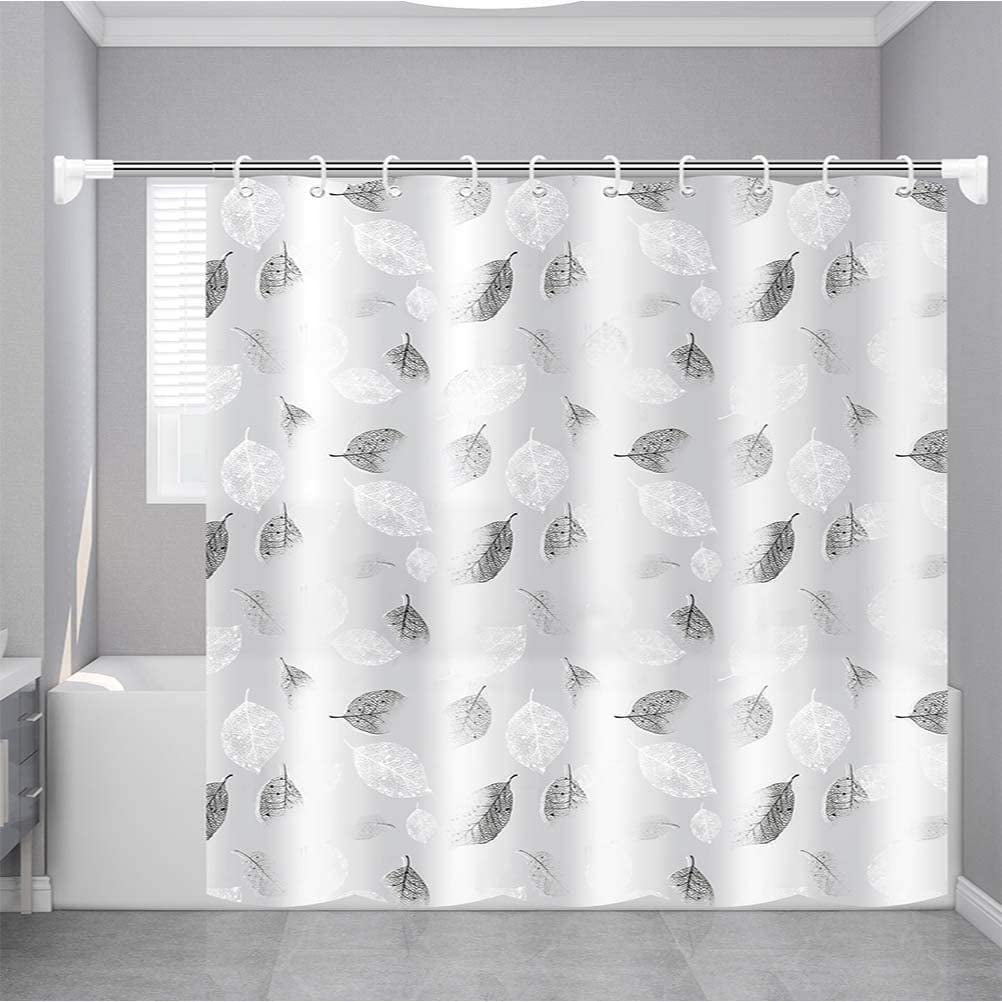 Leaf Pattern Shower Curtain, What Size Are Most Shower Curtains