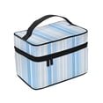 thumbnail image 4 of Handbag Travel Bag Cosmetic Bag 9×6.3×6.7in Multi-Function Bag Large Capacity For Camping Travel Family Travel Skyblue Stripe_3, 4 of 6