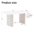thumbnail image 2 of Williamspace 67" Dining Table for 4 to 8, Modern Kitchen Table Rectangular Cream Wood Table Restaurant Furniture for Dining Room Kitchen Leisure Table, 2 of 7