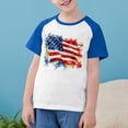 thumbnail image 2 of OKSALE Toddler Boys American Flag Shirt 4th of July Tops for Kids Toddlers Patriotic T Shirts Funny USA Stars Stripes Graphic Tees Casual Raglan Tee Shirt, 2 of 8
