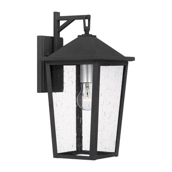 Quoizel STNL8408MB Stoneleigh Outdoor Wall Light, 1-Light 100 Watts, Mottled Black