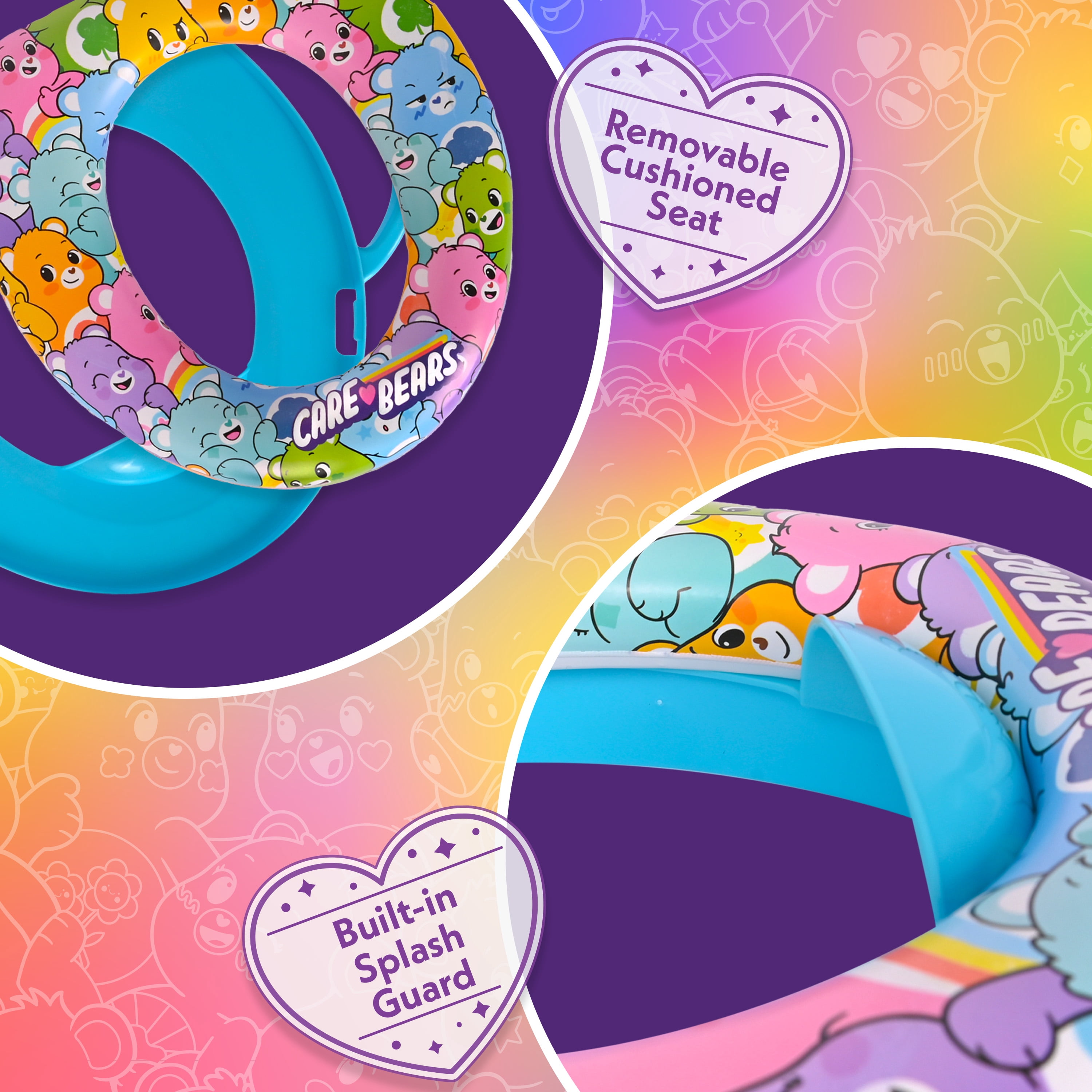 Care Bears Potty Seat with Storage Hook and Splash Guard