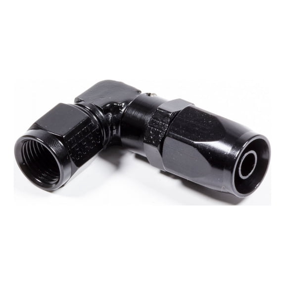 #6 x 90 Low Profile Forged Hose End Black