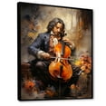 thumbnail image 2 of Designart "Musical Vintage Violin" Music Floater Framed Canvas Art Print, 2 of 5