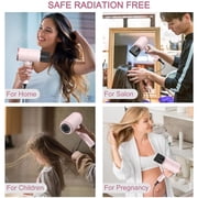 Obacre Professional 1800W Ionic Blow Dryer with Diffuser, Fast Drying Hair Dryer for Women with Frizz Control, Low Noise Design and Multiple Styling Attachments
