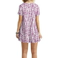 thumbnail image 4 of Pisexur Robes d'Été pour Femmes Robe de Plage Confortable à Fleurs Manches Courtes Col Rond Midi Robe Décontractée avec Poches, 4 of 7