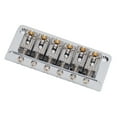 thumbnail image 4 of Electric Guitar Bridge, Hardtail Saddle Bridge Fine Workmanship Zinc Alloy Copper 78mm 6 String  For Replacement, 4 of 9
