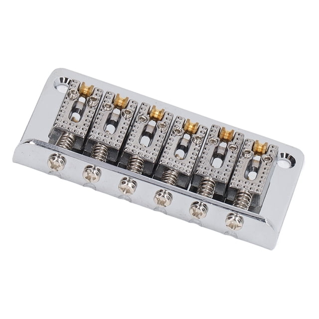 Puente De SillíN De Cola Dura De 6 Cuerdas De 78 Mm, Reemplazo De Accesorios De Instrumentos Musicales De Puente De Guitarra Eléctrica De Cobre De aleación De Zinc