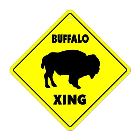 Buffalo Crossing Sign Zone Xing | Indoor/Outdoor | 14