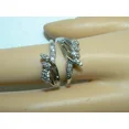 thumbnail image 4 of 925 Sterling Silver 2 Ct Round Cut White Moissanite Wedding Ring Enhancer Guard Wrap, 4 of 5