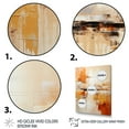 thumbnail image 3 of Designart "Glam Orange Beige composition II" Fashion Floater Framed Wall Art Print, 3 of 7