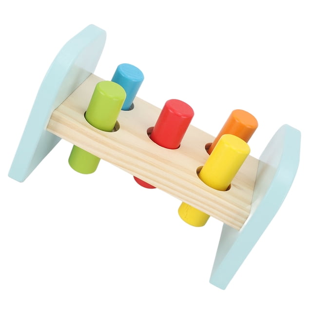 Bench Pounding Toy, Hammer Pounding Toy Owl Print Colorful Wooden For Toddlers For Home