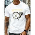 thumbnail image 1 of Camiseta gráfica "MECHANIC" para hombre: informal y ligera, de algodón, con cuello redondo y manga corta, con estampado de herramientas, ideal para el verano., 1 of 6
