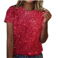 thumbnail image 1 of Tops de Algodón para Mujeres Impreso Cuello Redondo Mangas Cortas Casual, Camiseta para el Hogar Y el Uso Diario, 1 of 4