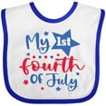 thumbnail image 3 of Inktastic My 1st 4th of July with Stars Boys or Girls Baby Bib, 3 of 4