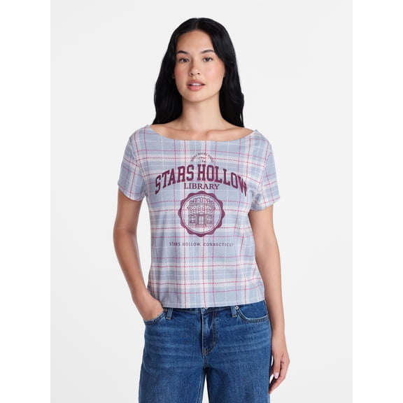 Gilmore Girls Women's Off the Shoulder Skimmer Tee, Sizes XXS-XXL